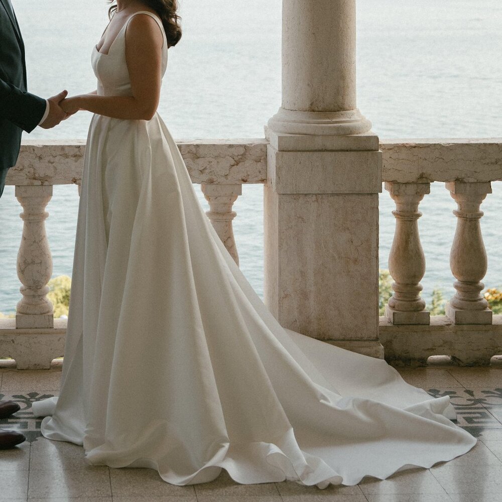 Wtoo by Watters Vivien Square-Neck A-Line Wedding Gown - Picture 7 of 8